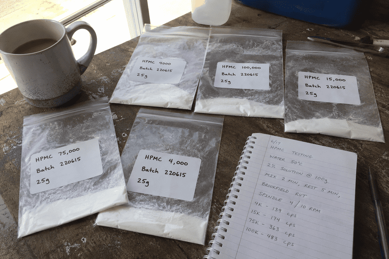 HPMC grade for tile adhesive sample selection