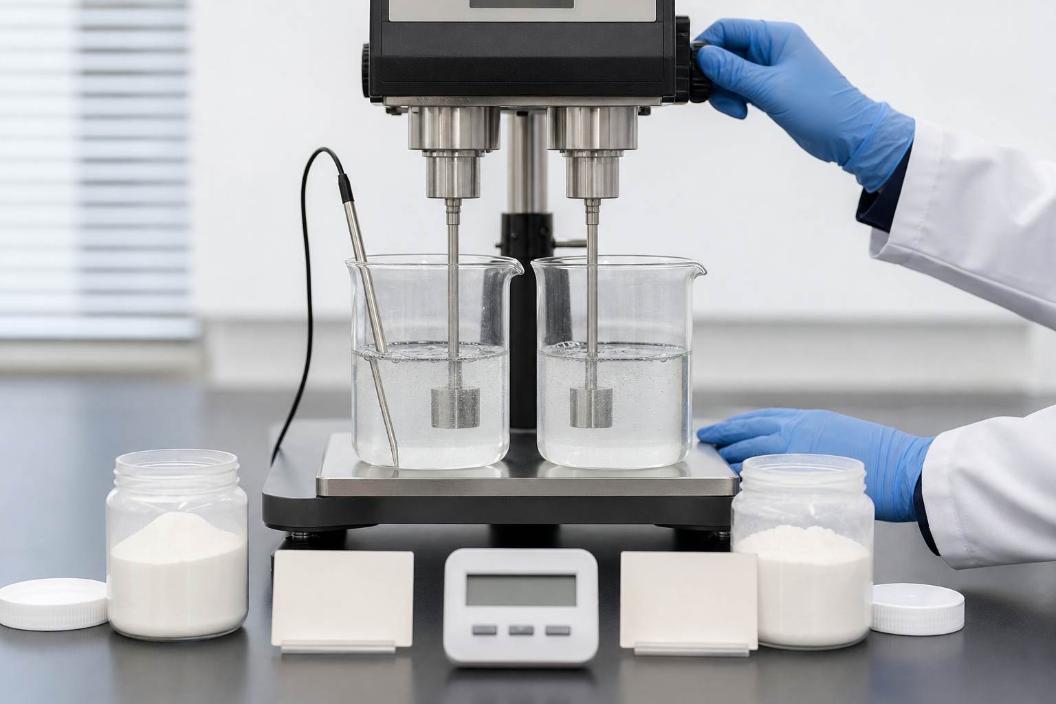 Rotational viscosity test comparing HPMC under matched laboratory conditions