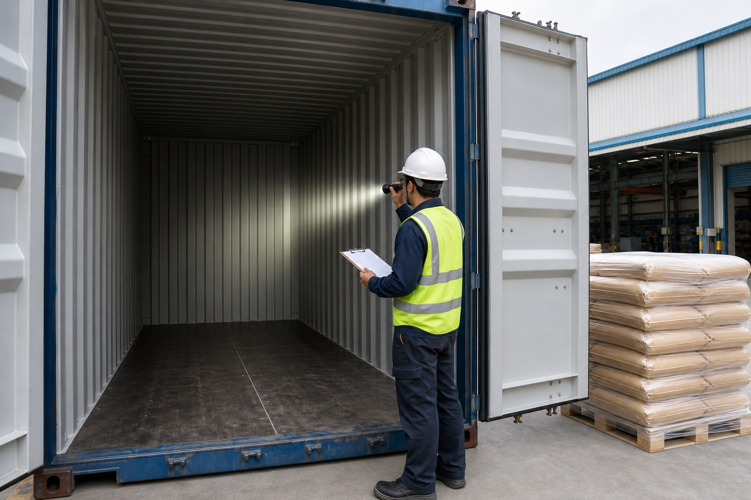 Clean dry container prepared for HPMC loading